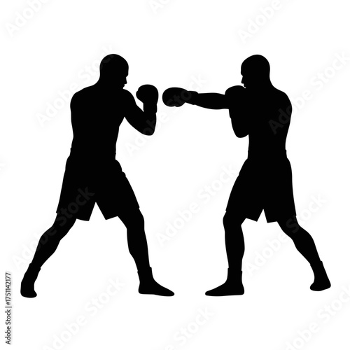 Two men boxing in silhouette representing International Men's Day  