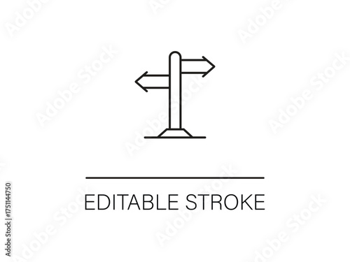 Choose your own path with this adjustable signpost, perfect for guidance and direction, ideal for wayfinding systems or conceptual designs.
