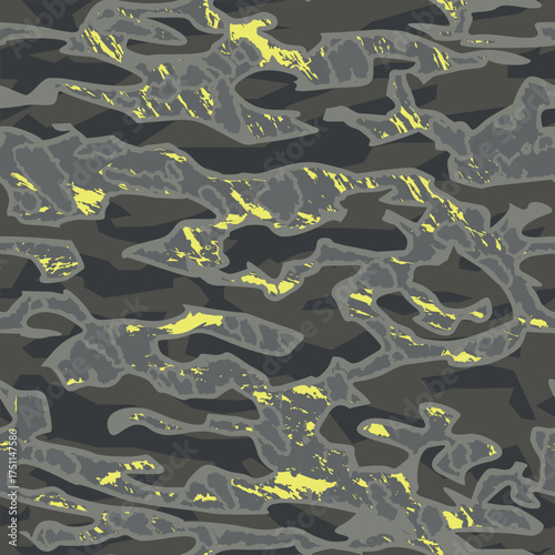 Vector seamless camo tiger stripe army fatigue pattern design
