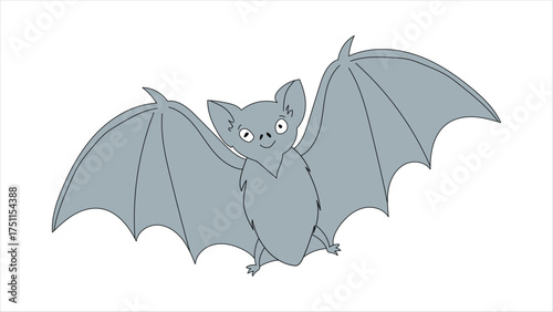 Vampire Bat Flying Vector Illustration