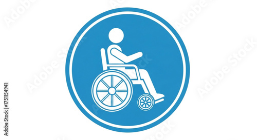 Wheelchair symbol accessibility icon sign for disabled people vector illustration of transport