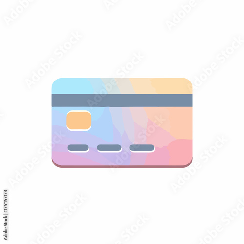 Minimalist Gradient Credit Card Icon Design
