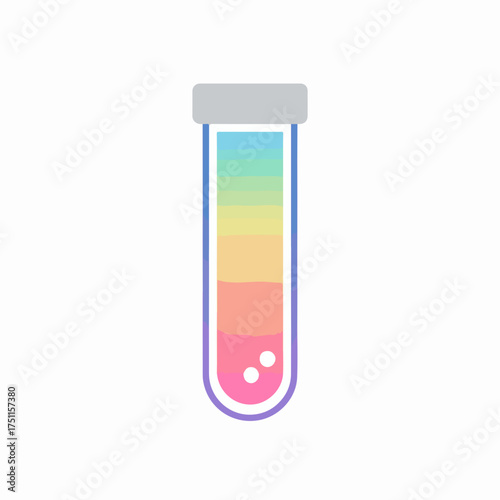 Gradient Test Tube Minimalist Vector Icon