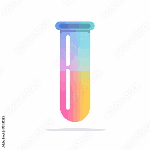 Gradient Minimalist Test Tube Icon Vector