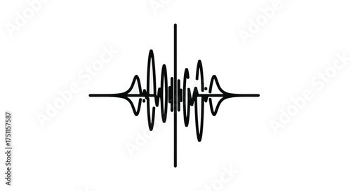 Abstract sound wave visualization representing audio signal and vibration