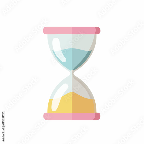 Sleek Hourglass Icon in Minimalist Style