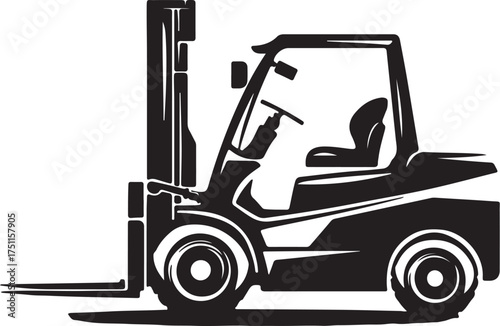 forklift loader and forklift vector illustration 