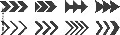 Arrows combined with striped patterns, ideal for modern design
