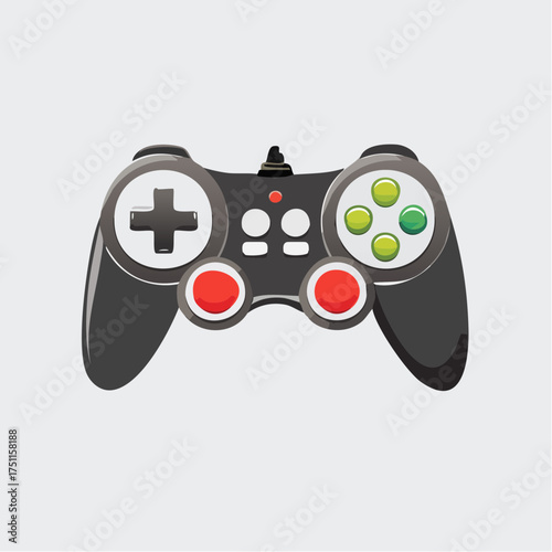 Modern Gaming Controller Illustration Depicting Digital Entertainment and Interactive Technology