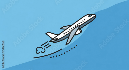 Airplane flying travel jet plane aviation flight transportation journey vacation trip commercial airliner takeoff