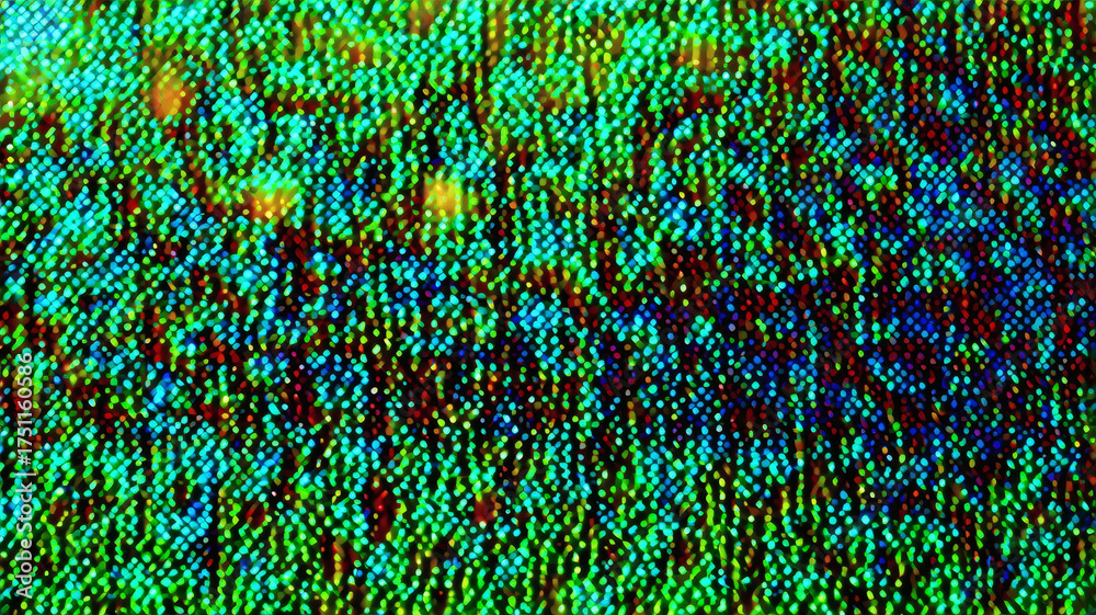 Obraz premium Green glitch TV computer monitor colorful digital snow background screen error screen wallpaper