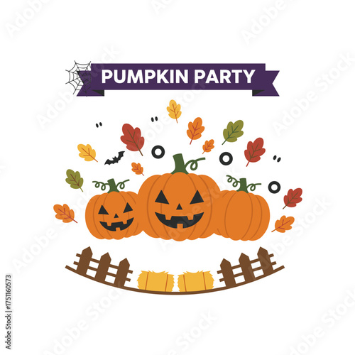 A Halloween background featuring pumpkins, autumn design, Halloween decorations, party invitation, or seasonal design—pumpkin season