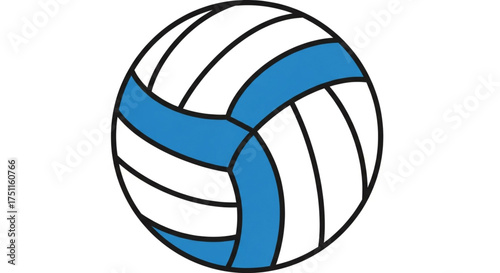 Volleyball ball vector illustration for sports equipment and recreational activities design and graphics use