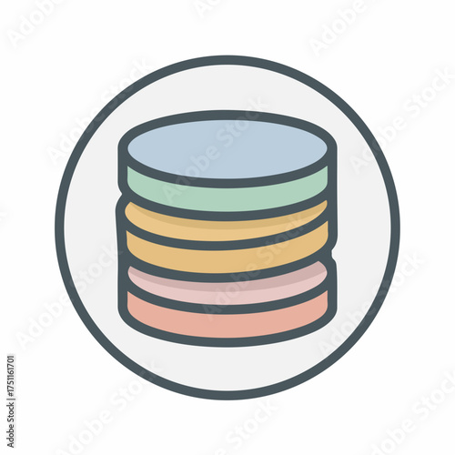 Sleek Minimalist Coin Icon in Vector Style