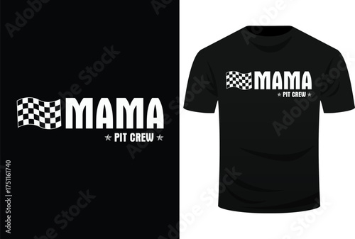 Mama Pit Crew Race Car Birthday Family Racing Svg Design