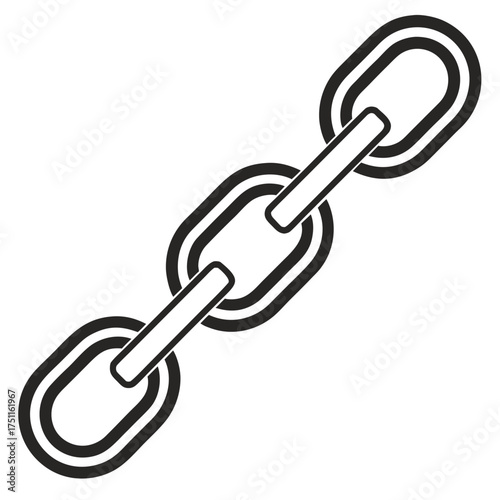 Chain link isolated on white background