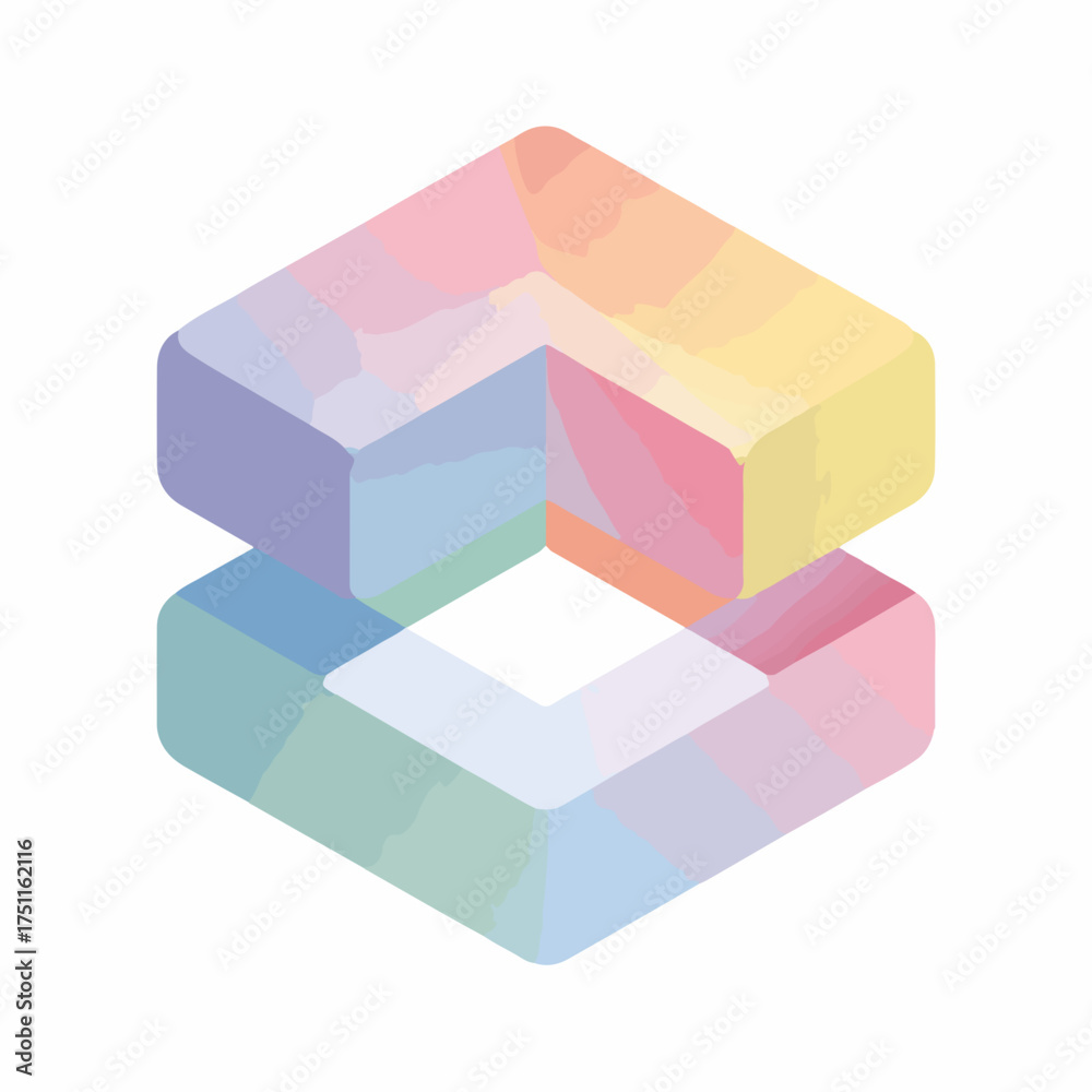 Obraz premium Isometric Minimalist Upload Icon in Flat Design