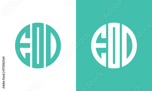 Monogram initials logo design for stylish brand identity and professional branding in clean teal and white color scheme, ideal for modern businesses