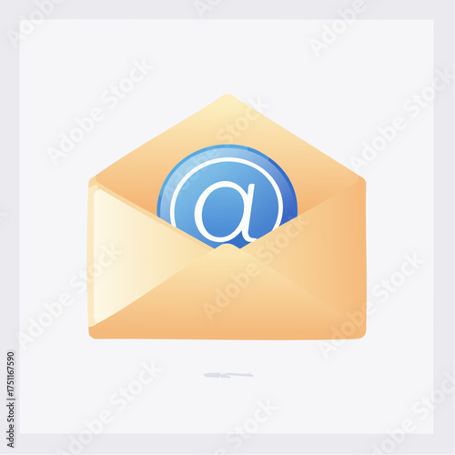 Visual representation of an email icon, showcasing online messaging and digital communication