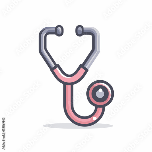 Simple Stethoscope Medical UI Icon Design