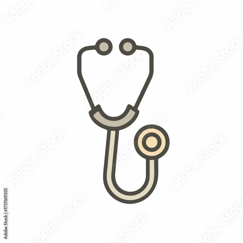 Minimalistic Stethoscope Icon Design