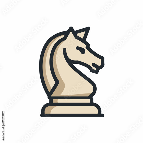 Chess Knight Strategy Pictogram Icon