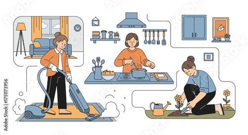 Daily Life Activities Home Cleaning, Cooking, and Gardening - A Balanced Routine
