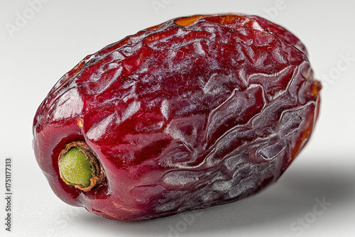 Fresh date fruit isolated on white background — healthy snack and natural sweet food concept