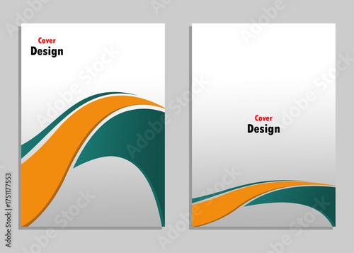 Book Cover Design templates and designs for brochures, magazines, annual reports and company profiles, Vector Illustrations
