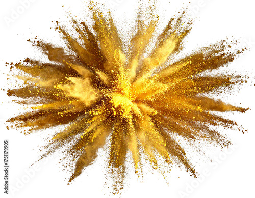 Luxury Abstract Golden Glitter Burst Radiant Festive Sparkle on Transparent Backgroun