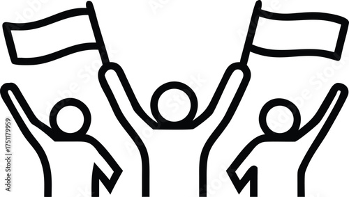 A vector illustration of a diverse group of people running together, symbolizing teamwork and business concepts