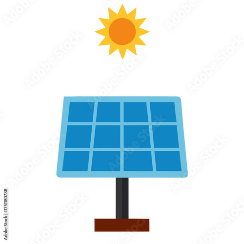 Solar panel generating electricity from the sun
