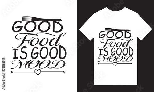 Good food good mood typography design