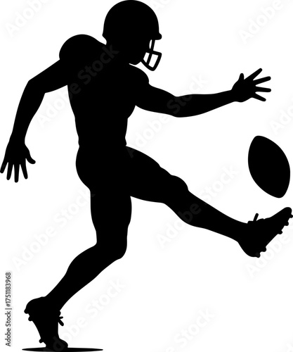 Football Kick Scalable SVG Vector Graphic with Editable Paths and Layers for Web, UI Design, Digital Art, and Print Applications
