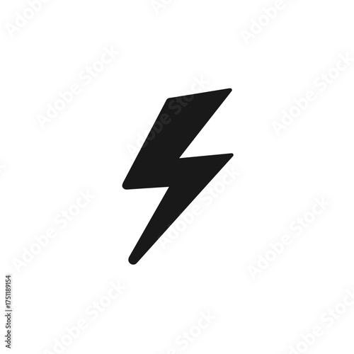 Minimal black lightning bolt icon symbolizing power energy and electricity concept in modern vector style Free Download Minimal black lightning bolt icon symbolizing power energy and electricity concept in modern vector style - GFXLoad