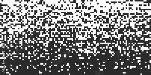 Disintegration dot circle grain noise, fade halftone effect, disperse dot work, Dispersed background mosaic pixel grid. 