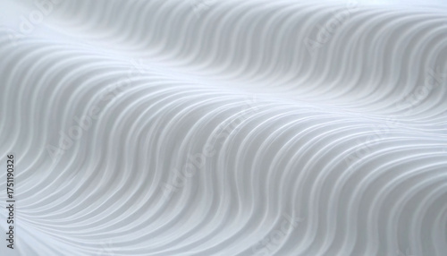 Styrofoam surface with modern wave pattern creating unique visual effects for architectural models or product design applications with smooth flowing lines and contemporary aesthetic qualities