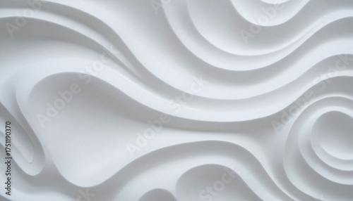 Modern wave pattern texture on styrofoam surface creating unique visual effects for architectural models or product design applications with smooth flowing lines and contemporary aesthetic qualities