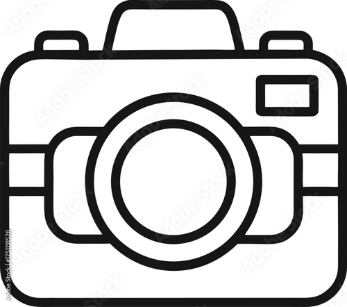 Camera outline vector icon