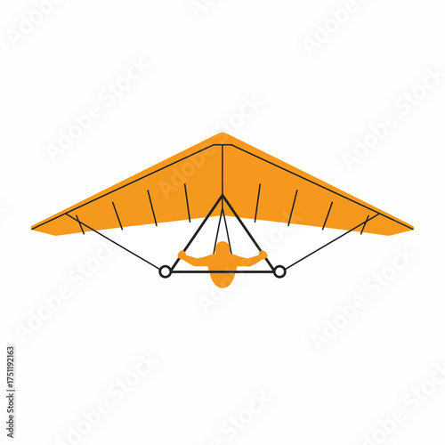 Person enjoying the thrill of hang gliding in the sky.