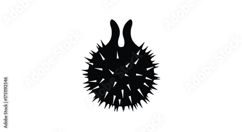 Abstract spiky silhouette representing a scientific or biological concept