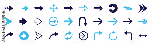 Free Download Different arrow icon set. Arrows. Cursors. Arrow vector icons. Simple pointing arrows. Vector illustration - GFXLoad