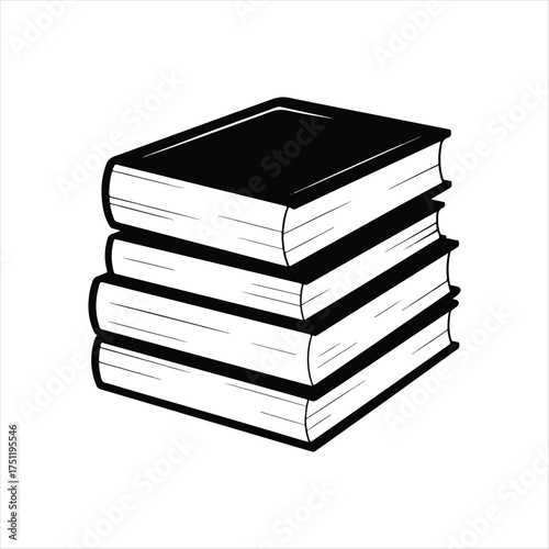 black book simple icon illustration