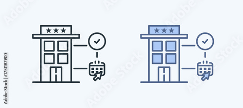 Hotel Booking Multiple Style Icon Collection