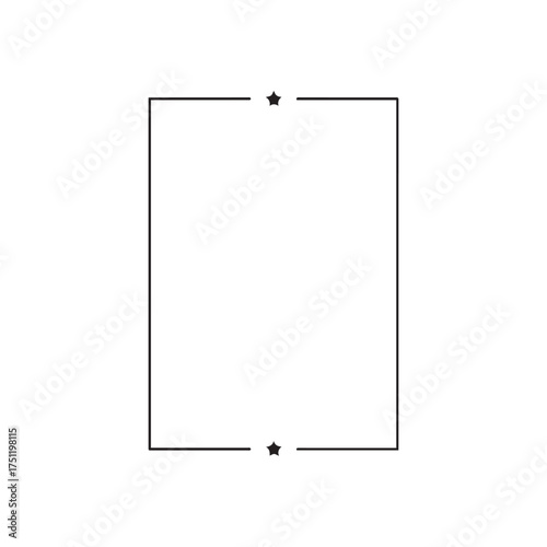 Frame border shape icon for decorative vintage doodle element for design illustration