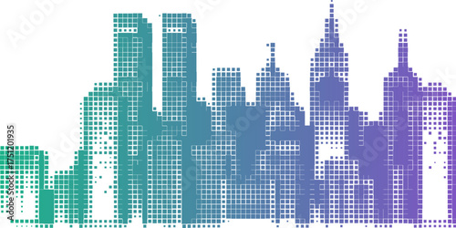 City building skyscraper abstract modern design for wallpaper, cover, banner. Vector Illustration