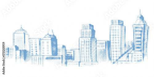 Abstract city skyscraper futuristic digital background, book cover, civil engineering theme.