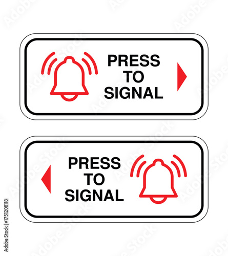 Signal Activation Directional Sign Pair – High-Quality Vectorial Stock Image