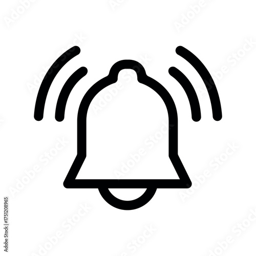 Ringing Bell Alert Icon – High-Quality Vectorial Stock Image