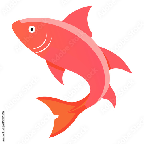 Fresh salmon fillet clean vibrant seafood design vector illustration